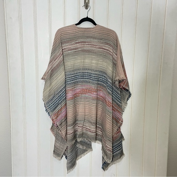 Chicos Ruana Multi-Color Woven Wrap 062 - Picture 9 of 11
